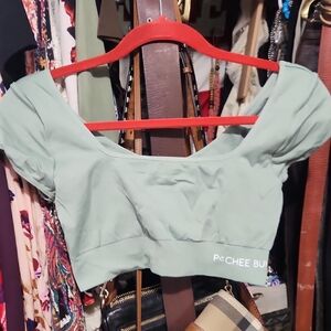 Sage Green Crop Top